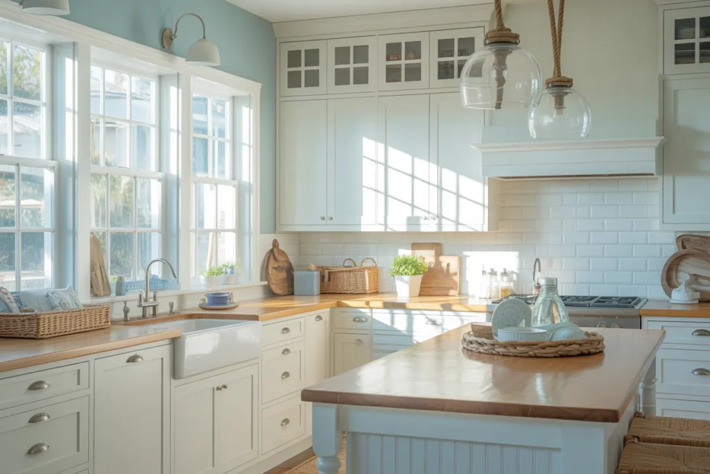 Soft Blue Coastal Kitchen Color Theme