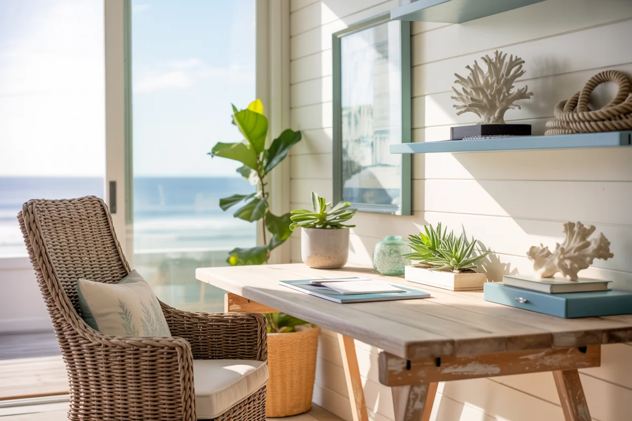 Coastal Home Office Inspiration for a Fresh and Stylish Space