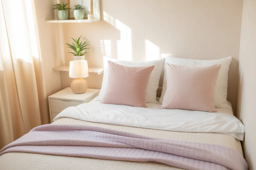 light-colored bedroom