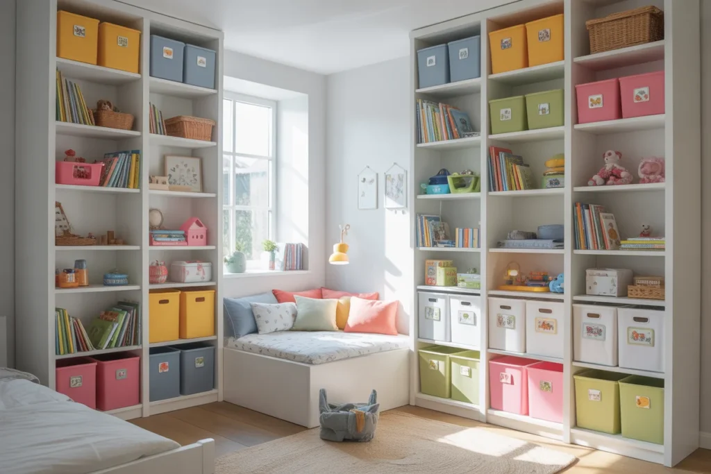 vertical storage bedroom
