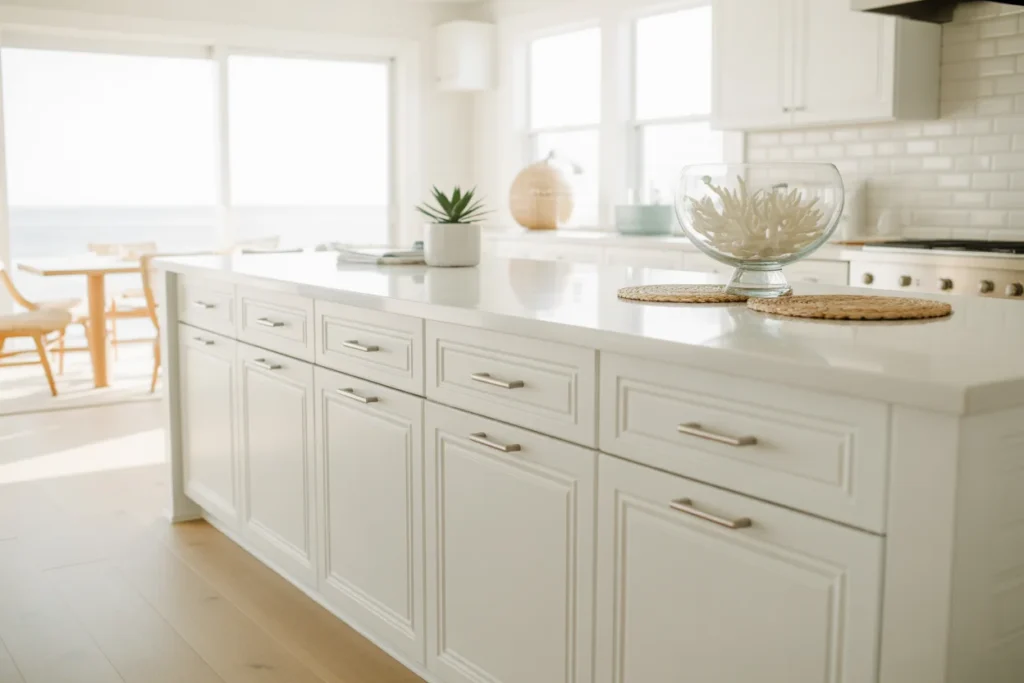 Coastal Kitchen Minimal White Design