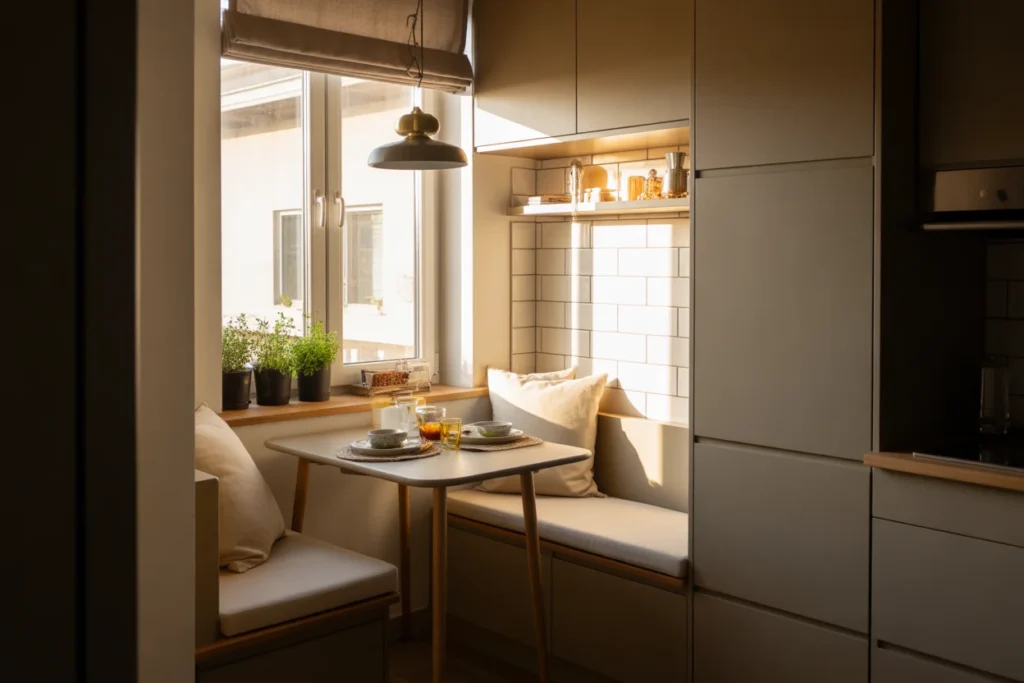 breakfast nook tiny kitchen