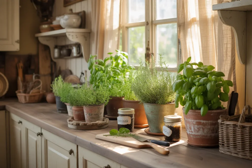 Farmhouse Herb Garden Kitchen Fresh Look