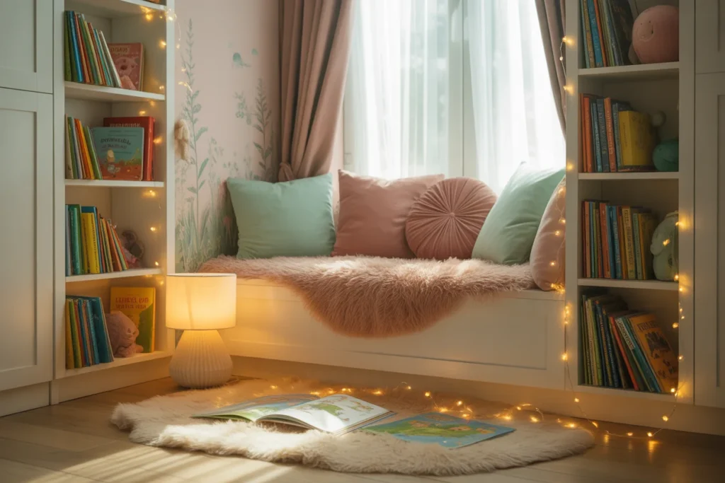 cozy reading corner kids room