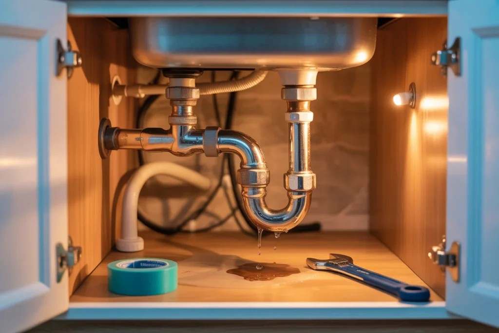 Loose Pipe Connections Under Sink Area