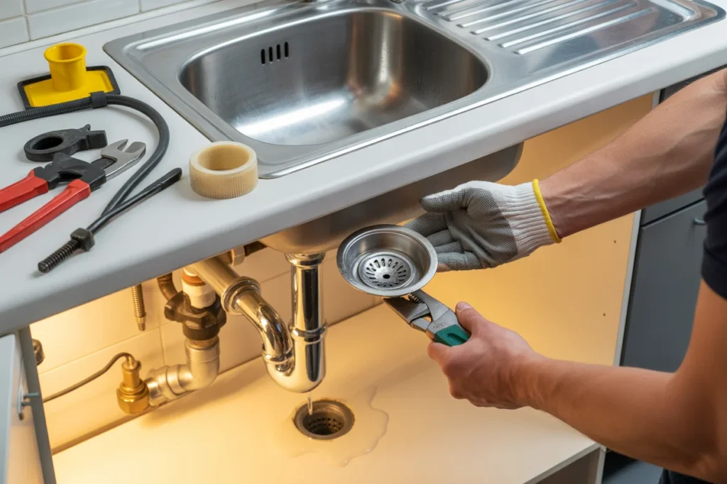 Loose Sink Strainer Causing Water Drips
