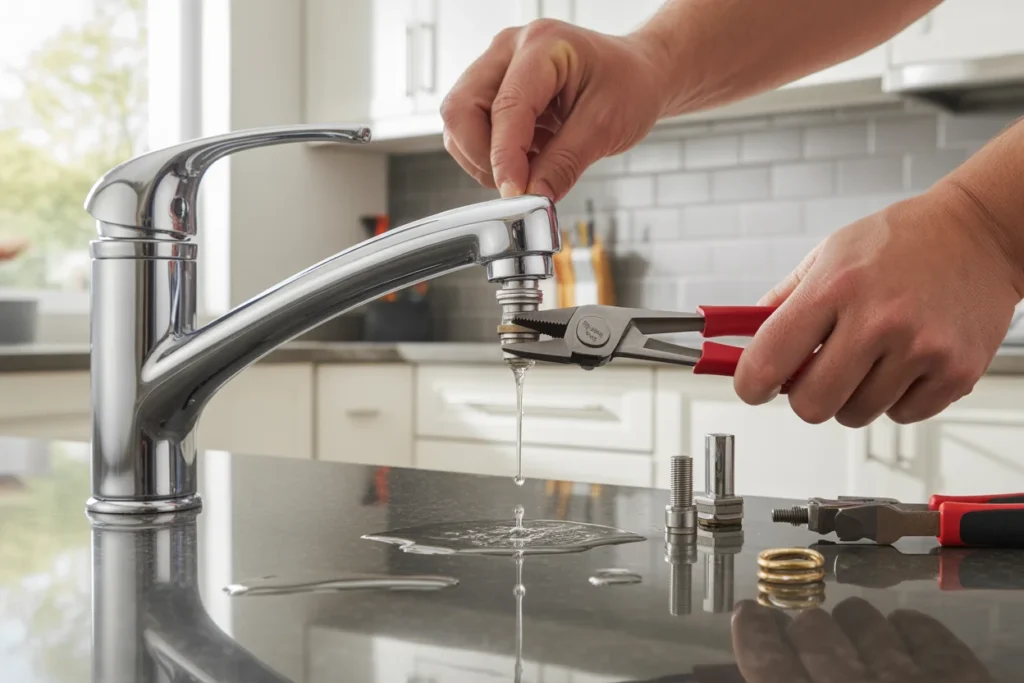 Worn Faucet Cartridge Causing Dripping