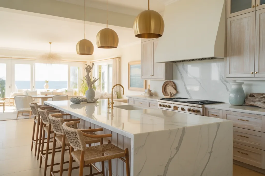 Coastal Kitchen Luxury Beach Style Finish