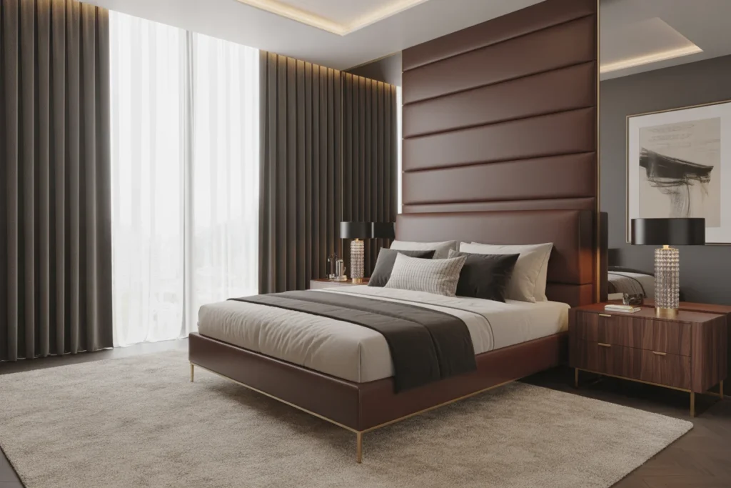  Sable brown bedroom with luxury decor