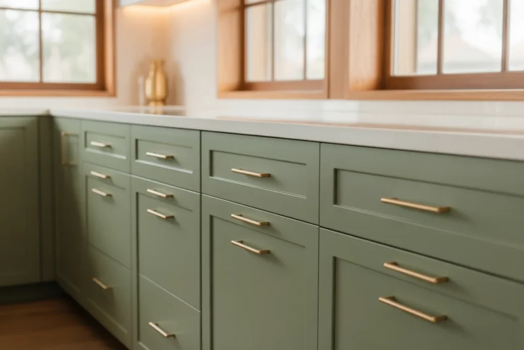 Sage Green Cabinets Calm Modern Kitchen Look