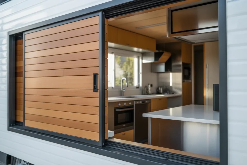 7. Sliding Door Kitchen Space Saver