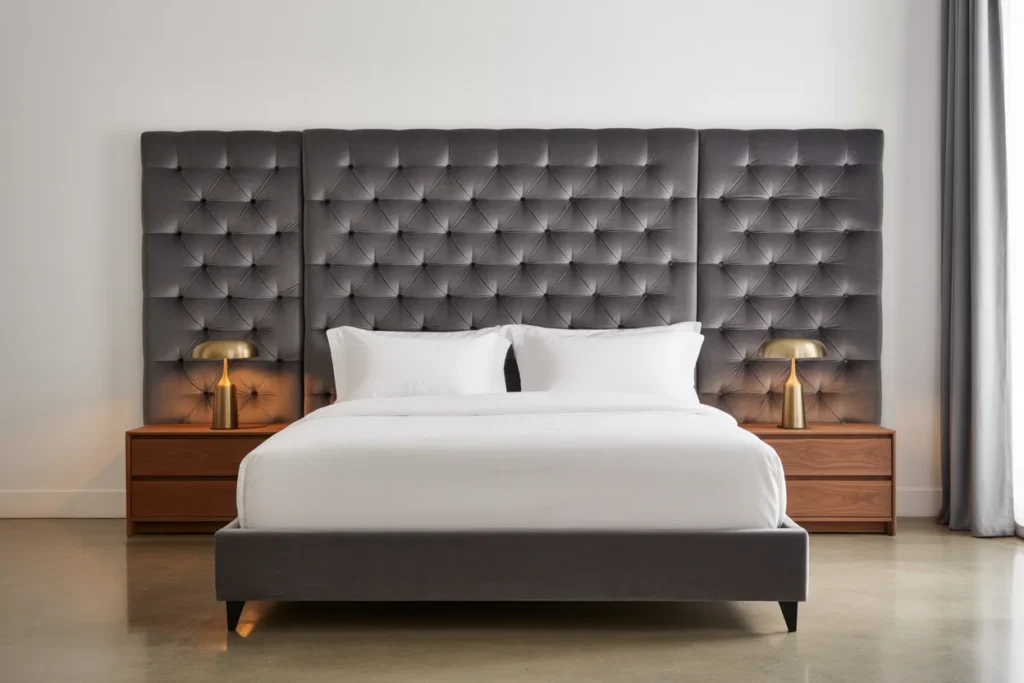 Modern Bedroom with Statement Headboard