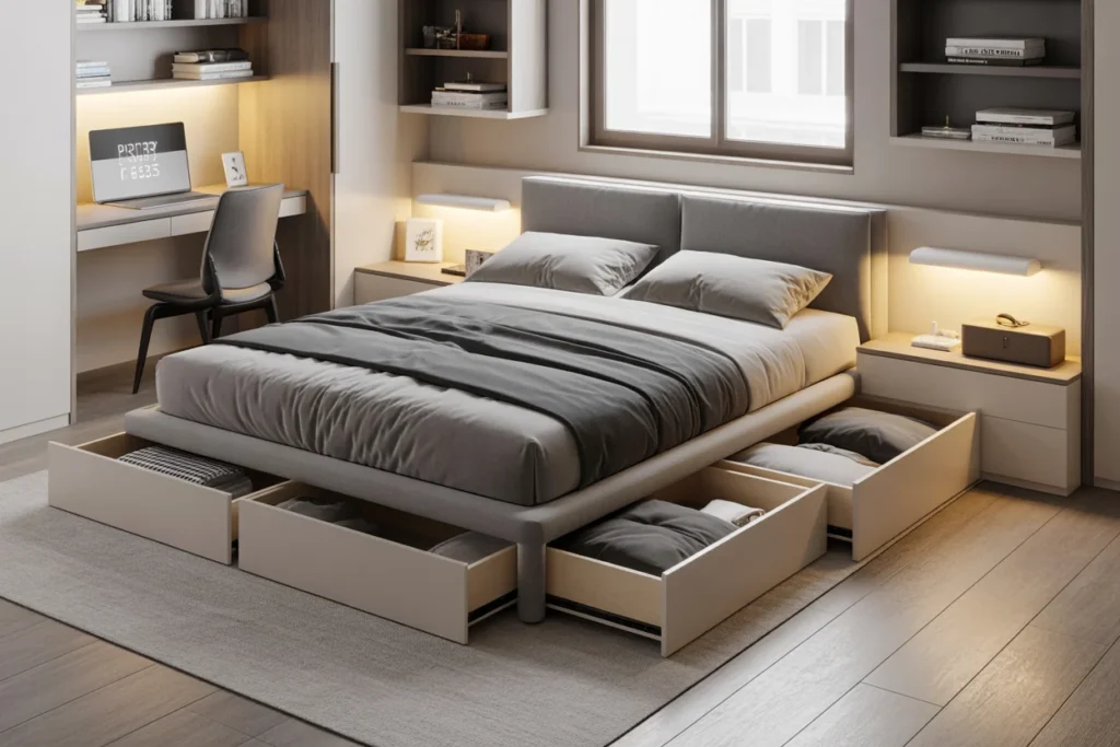 Multi Functional Bed for Compact Spaces