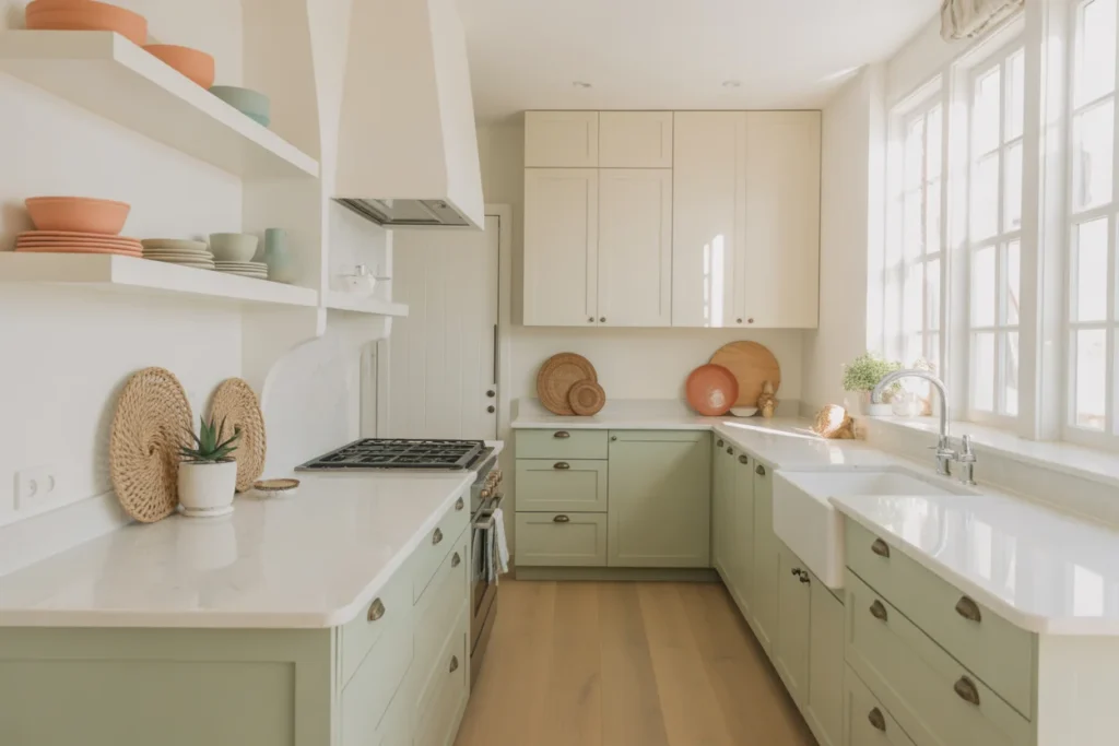 Coastal Kitchen Soft Pastel Accent Style