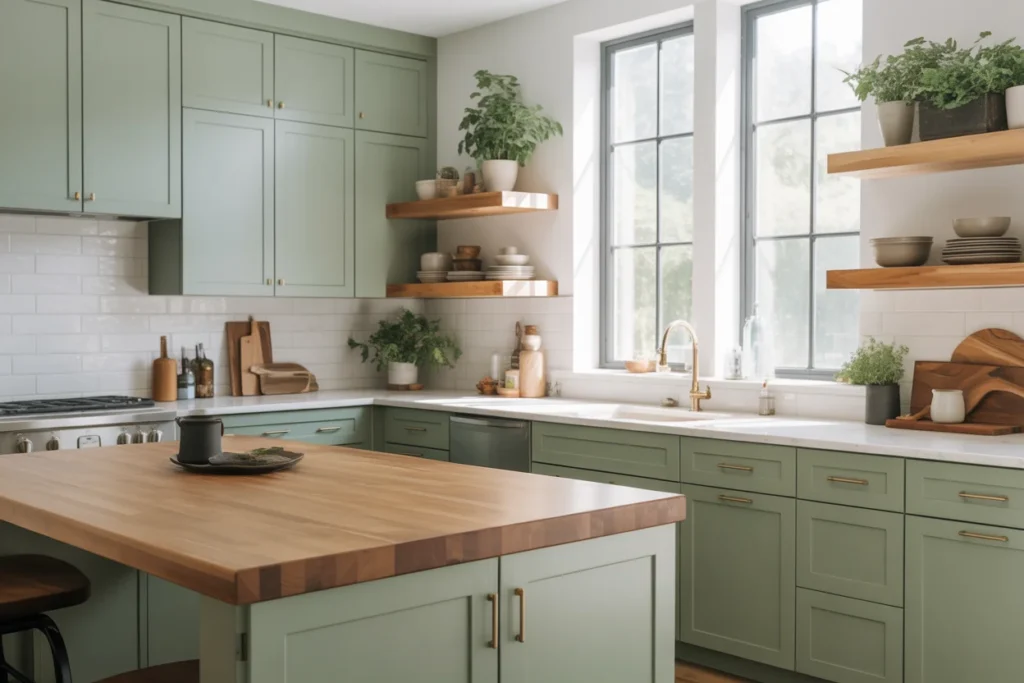 Sage Green Kitchens Calm Fresh Natural Style