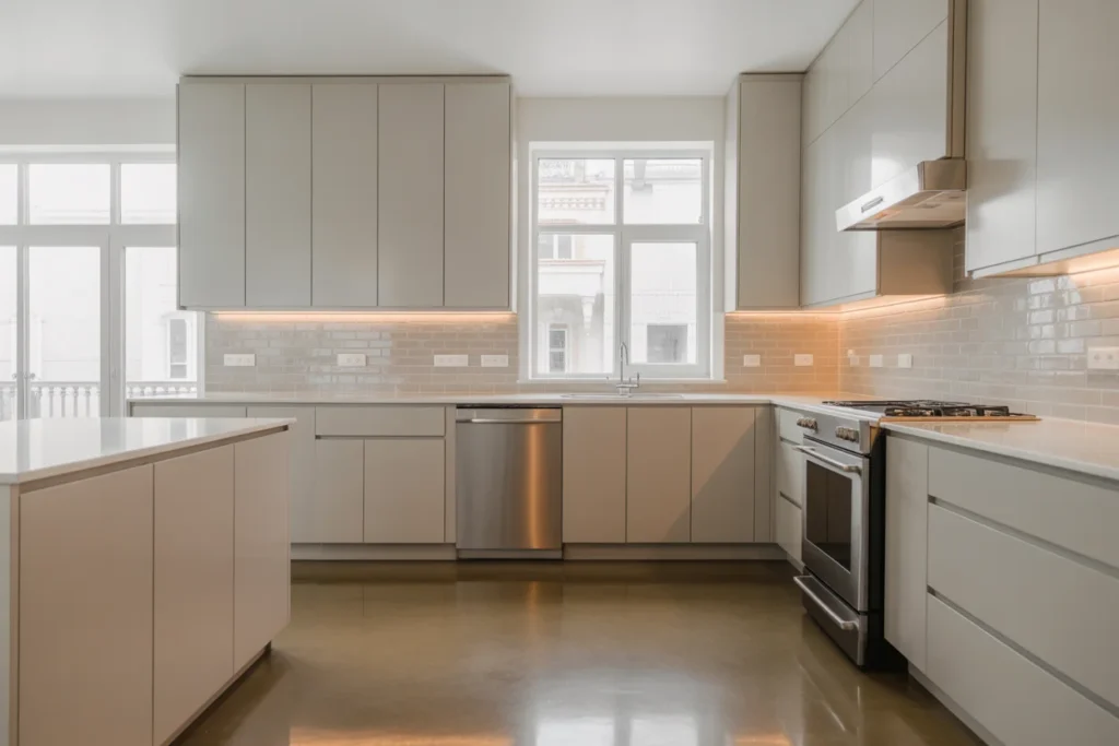 Light Gray Kitchens Neutral Modern Clean Look