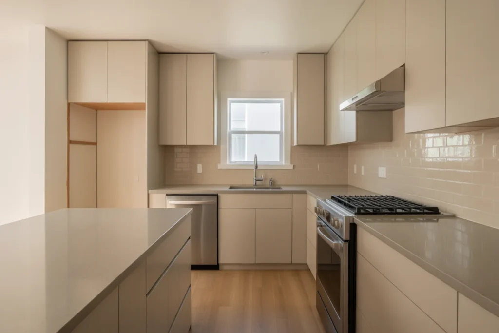 Neutral Color Palette Calm Kitchen Remodel