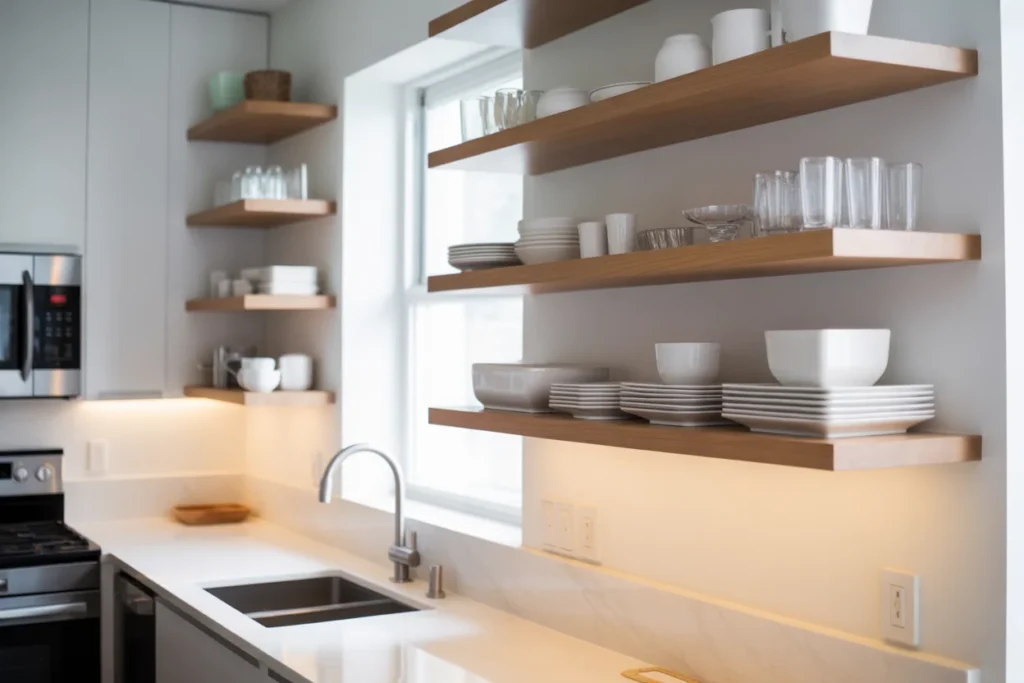 Open Shelving Storage Smart Small Kitchen