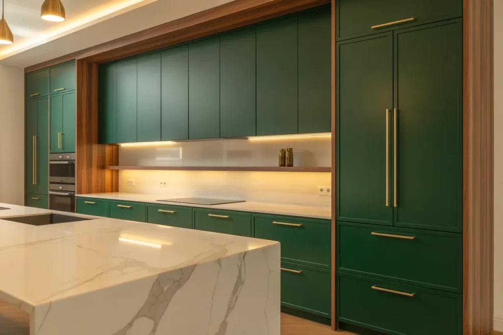 Forest Green Cabinets Deep Rich Kitchen Style