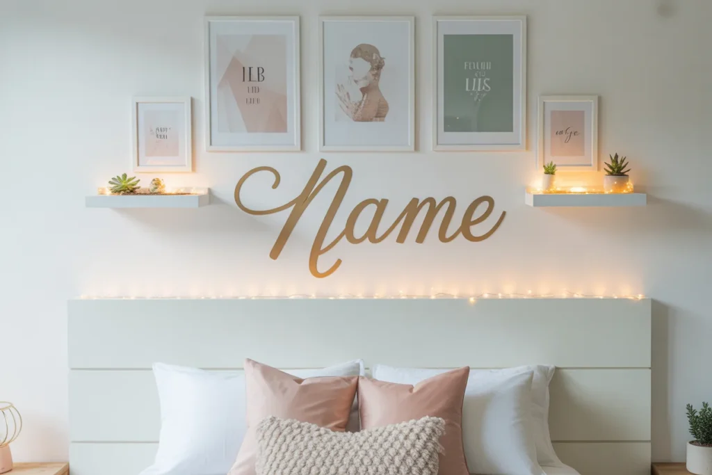 girls' bedroom wall art