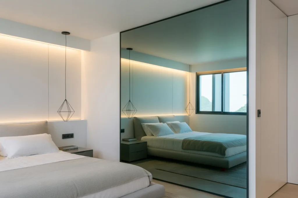 Mirror Placement to Expand Visual Space