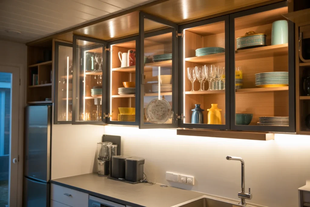 11. Glass Cabinet Door Kitchen Style