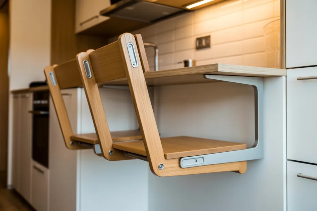 10. Wall Mounted Fold Chairs Idea