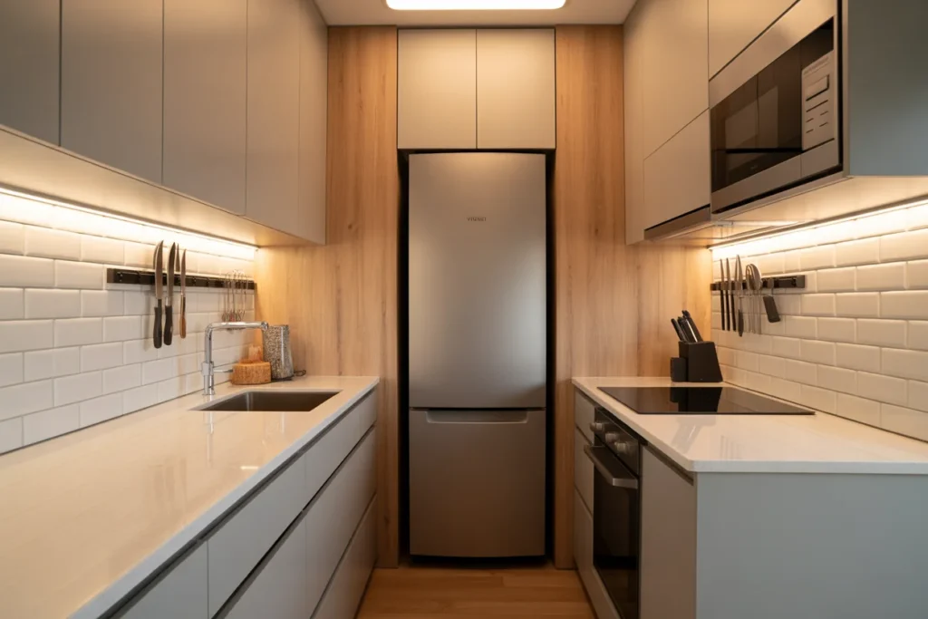 8. Hidden Appliance Cabinet Kitchen Look