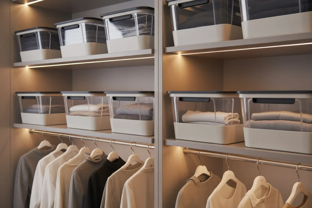 Small bedroom closet organization