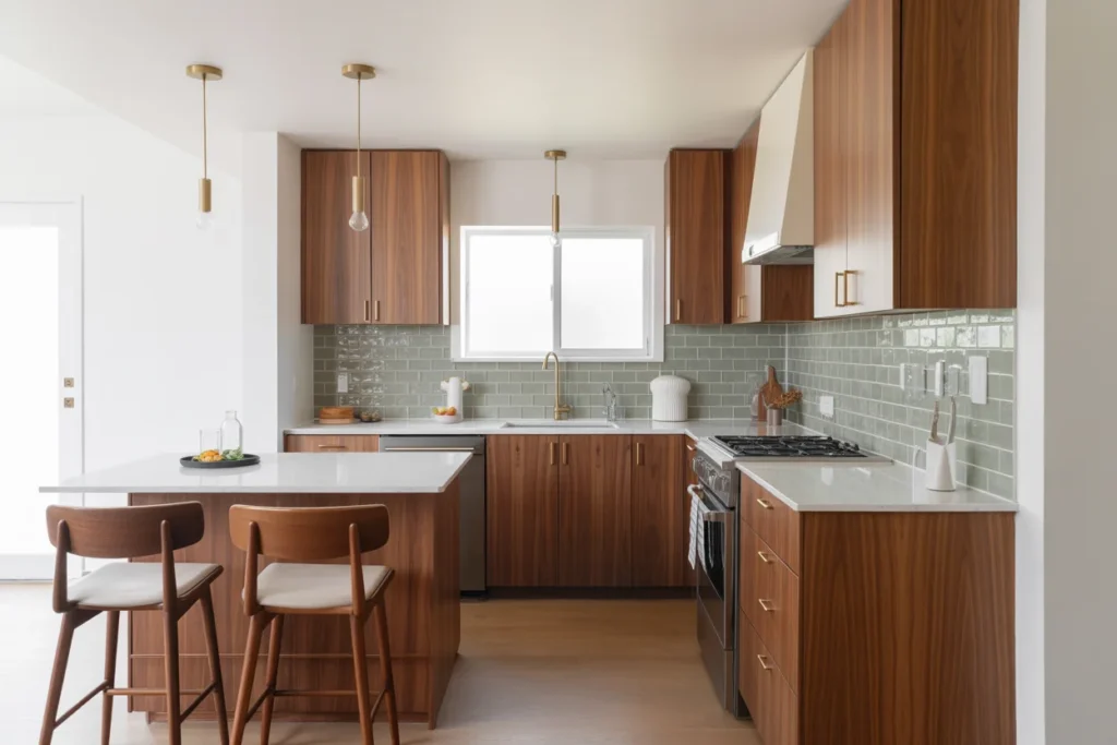 Compact Layout Efficient Small Kitchen Idea