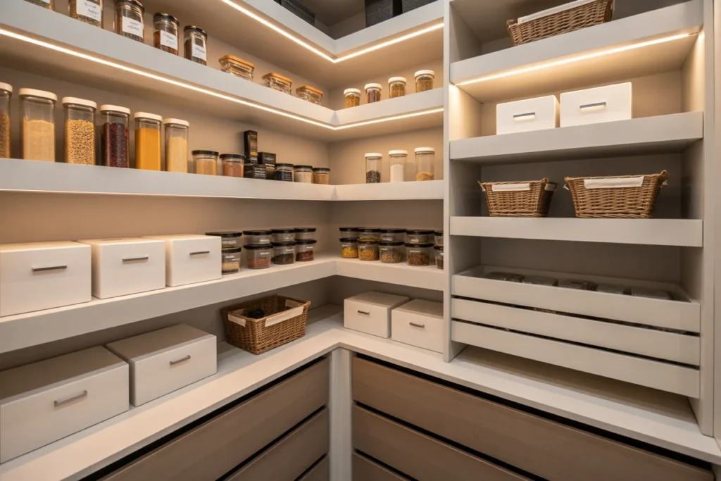 Compact Pantry Organized Kitchen Storage Idea
