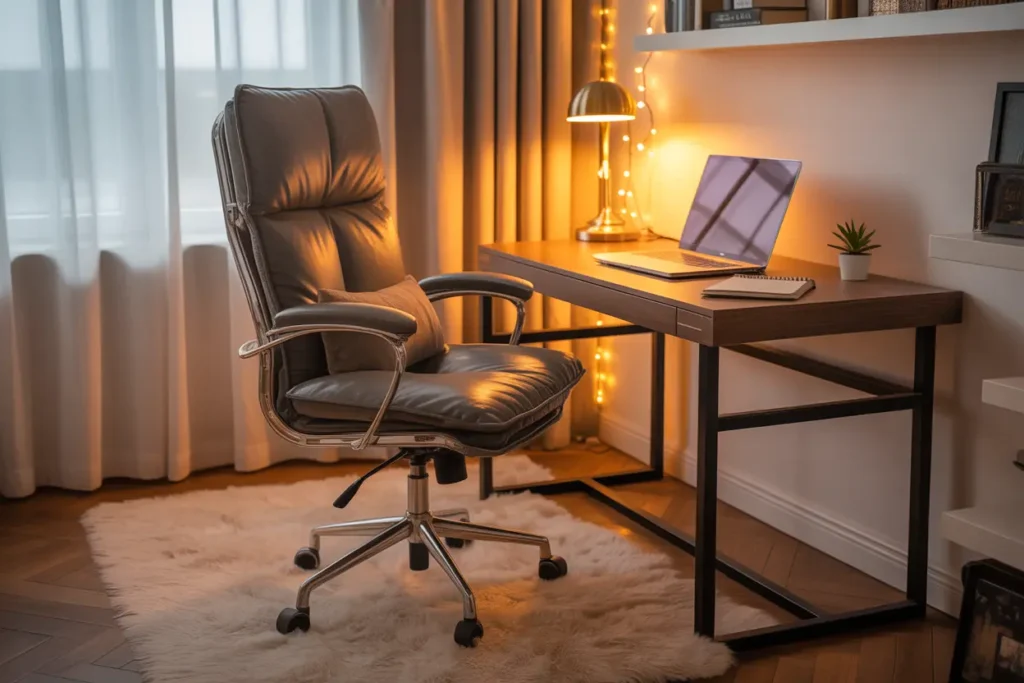 cozy home office setup