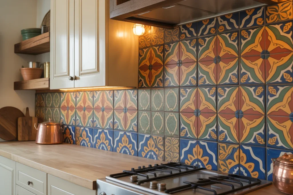Patterned Tile Backsplash for Bold Style Touch