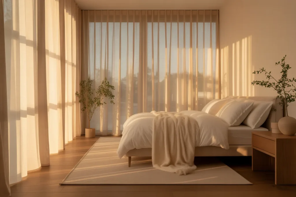 Soft Curtains for Light and Airy Comfort