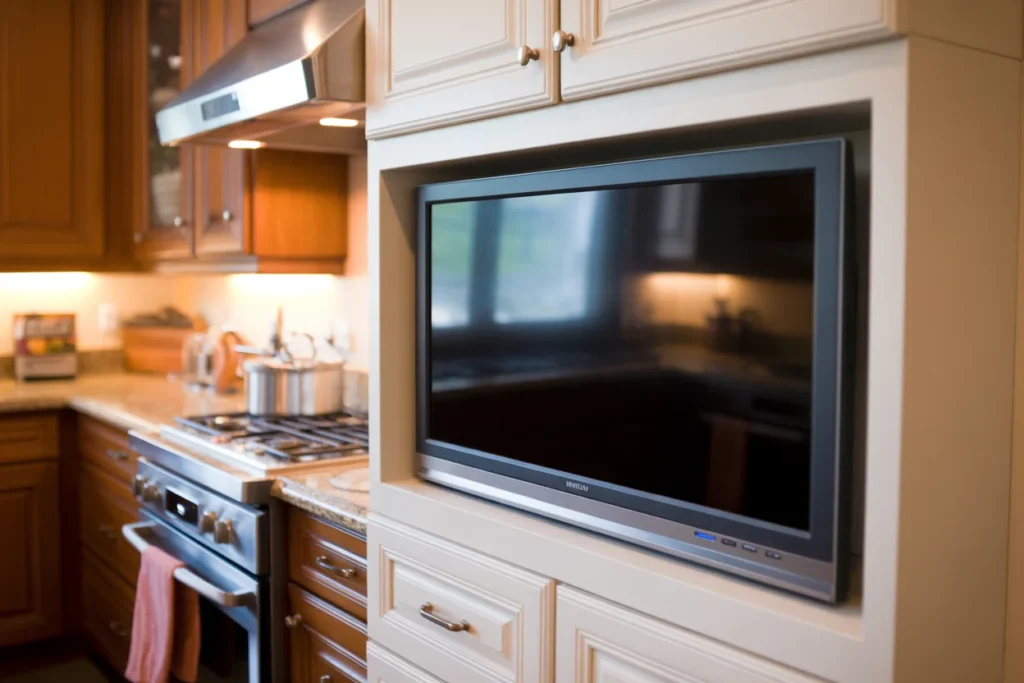 small 22 inch kitchen TV, compact USA kitchen