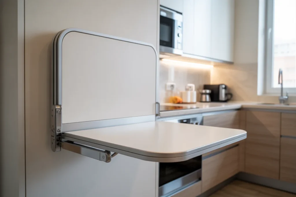 Foldable Dining Table Space Saving Kitchen Idea