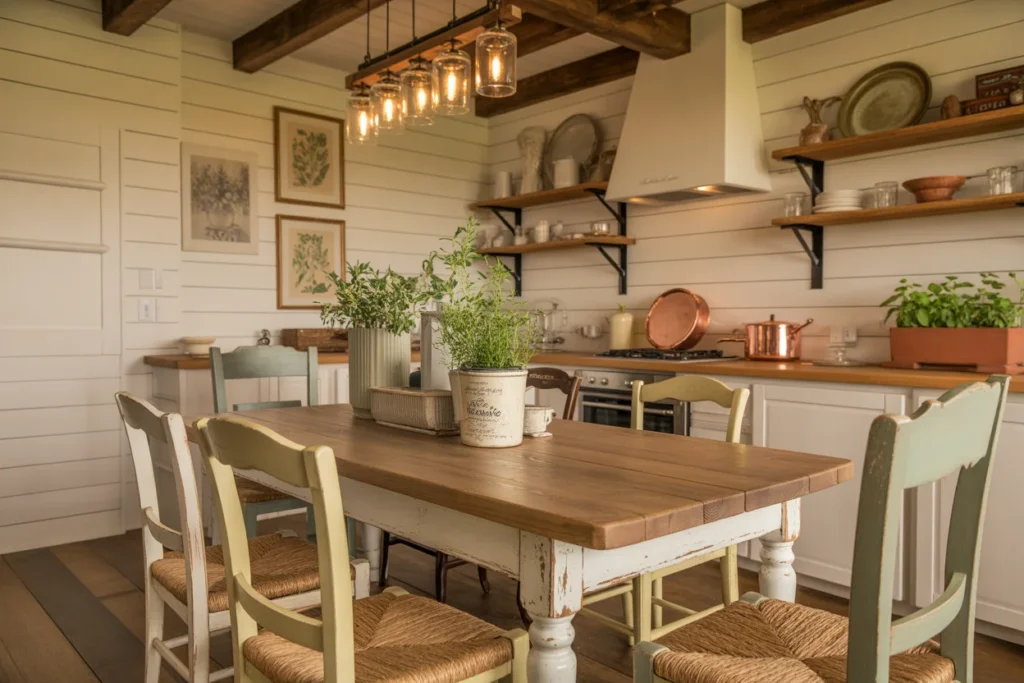 Farmhouse Dining Corner: Cozy Kitchen Space