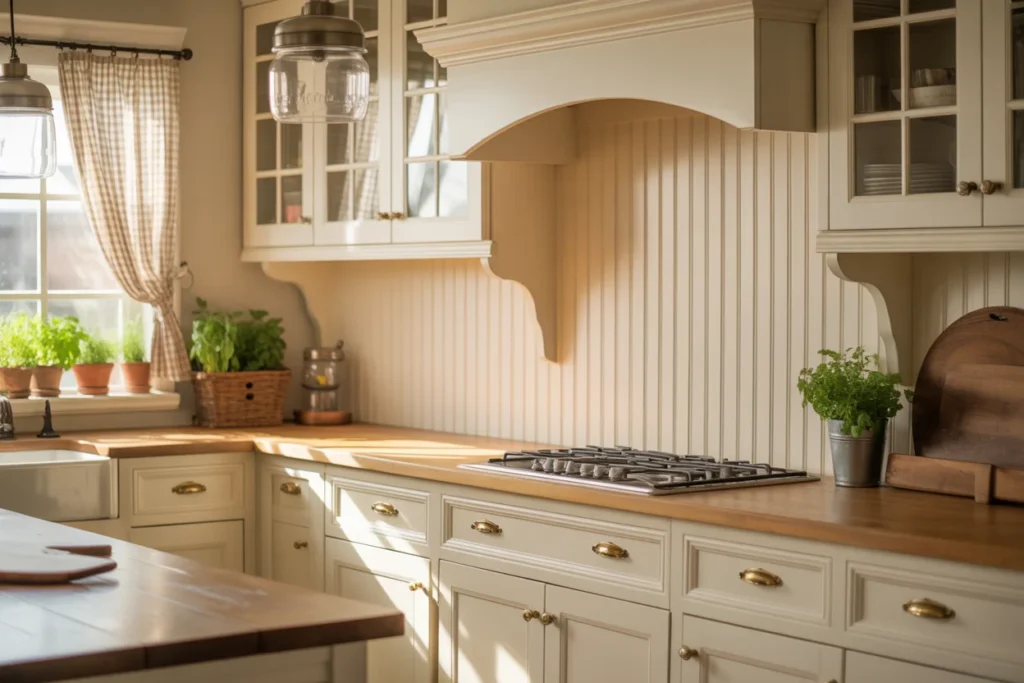 Beadboard Backsplash for Cozy Farmhouse Feel
