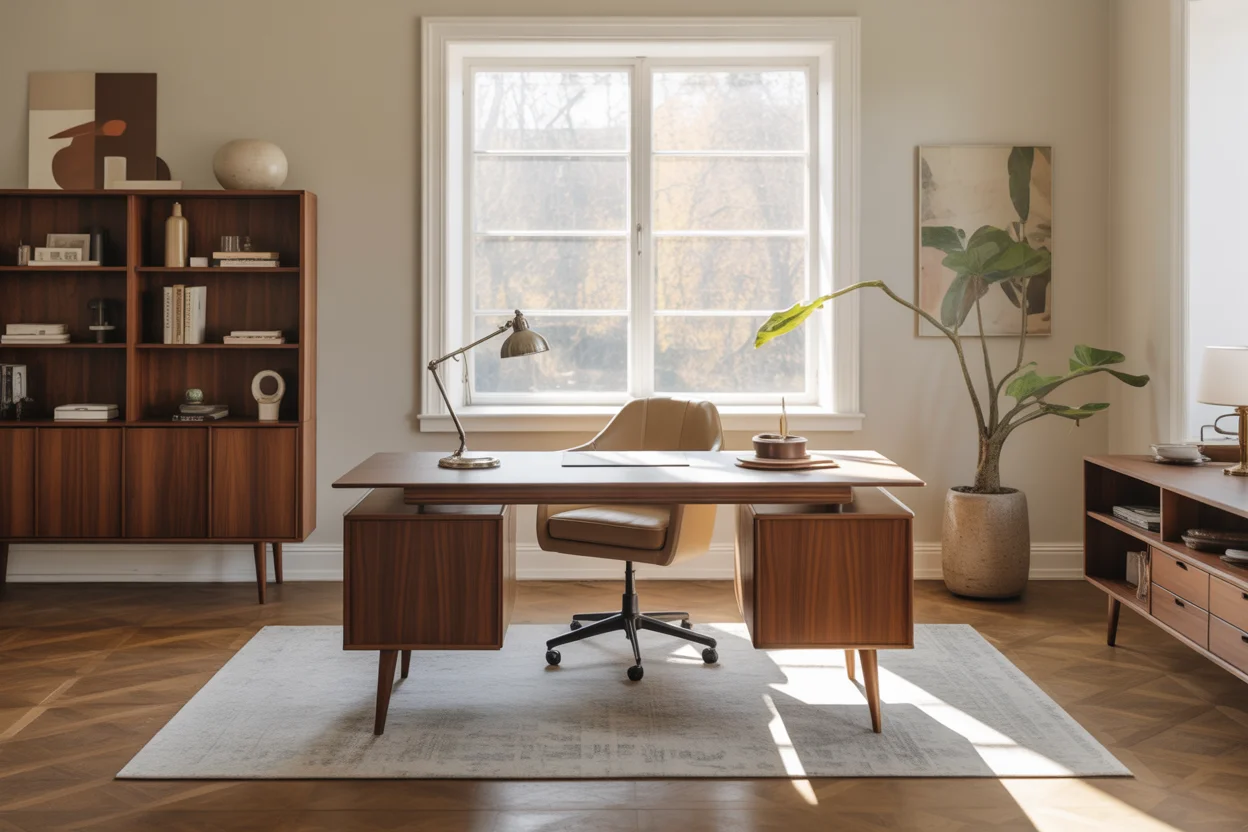 25 Mid-Century Modern Home Office Design Ideas for Modern Homes
