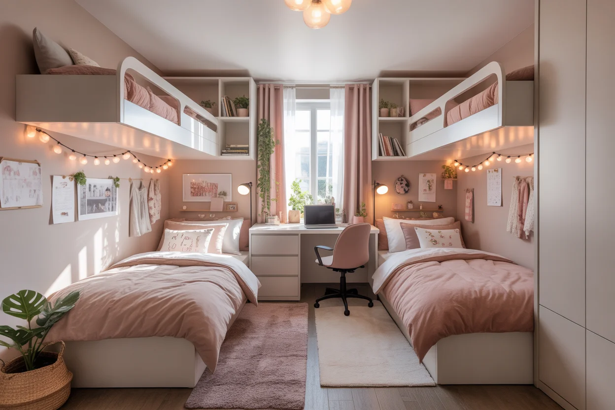 15 Small Bedroom Ideas for 2 Teenage Girls’ Style