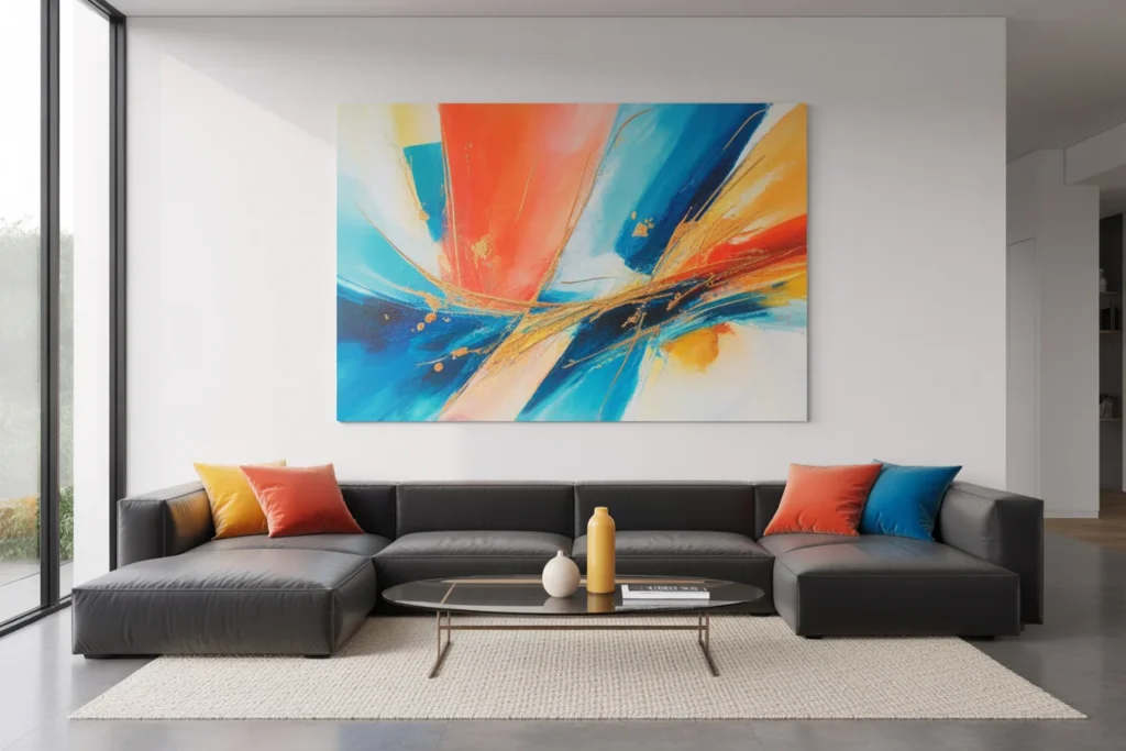Abstract Canvas Art Vibrant Modern Display