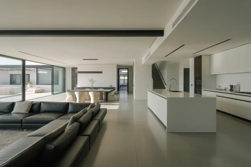 Open Concept Layout Spacious Living Design