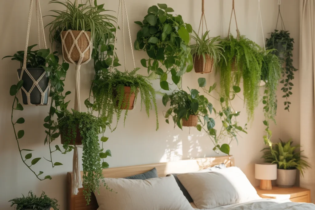 Hanging Plants Wall Fresh Natural Bedroom