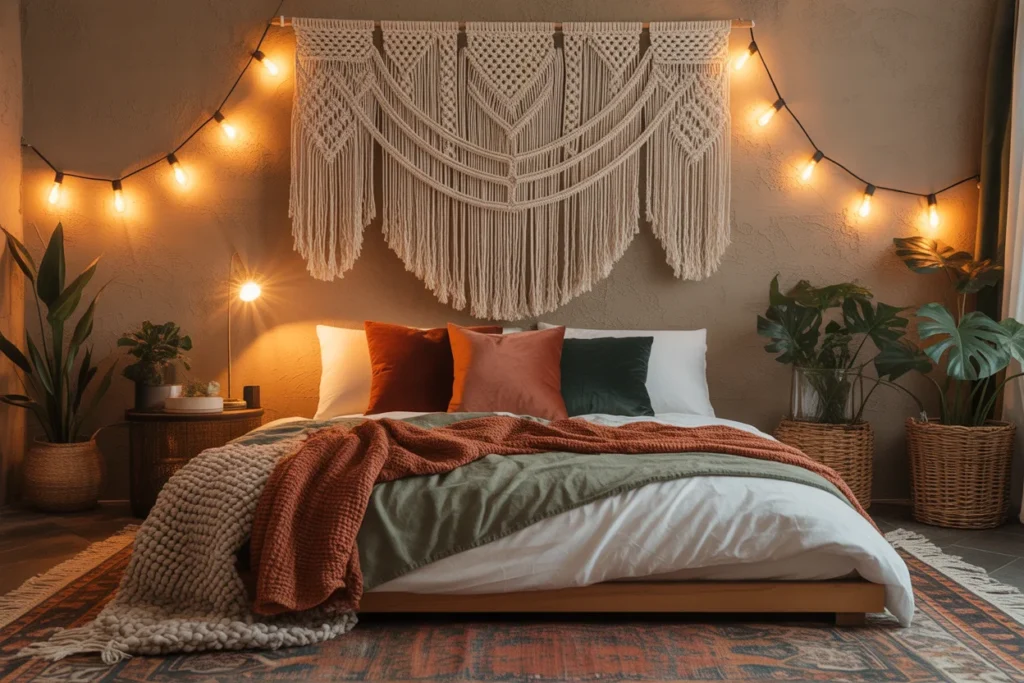 Hanging Tapestry Boho Relaxed Bedroom Style