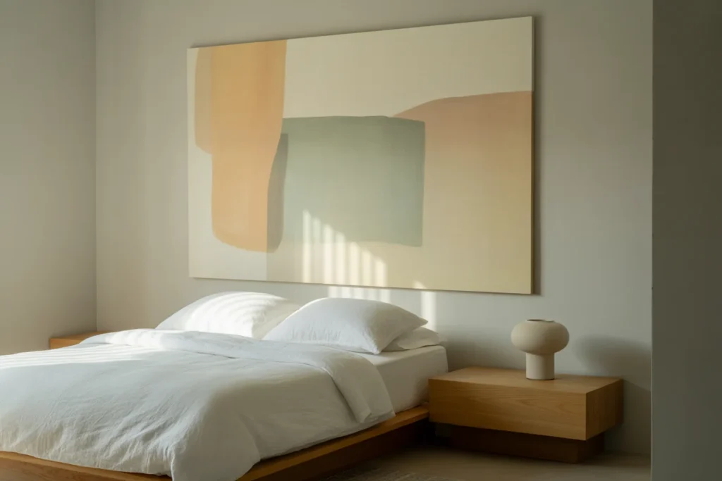 Minimalist Wall Art Clean Calm Bedroom Look