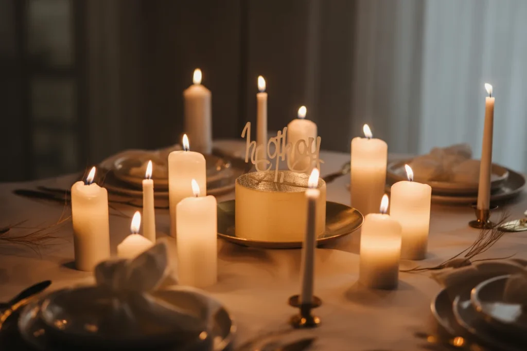 Candle Light Birthday Cozy Elegant Mood
