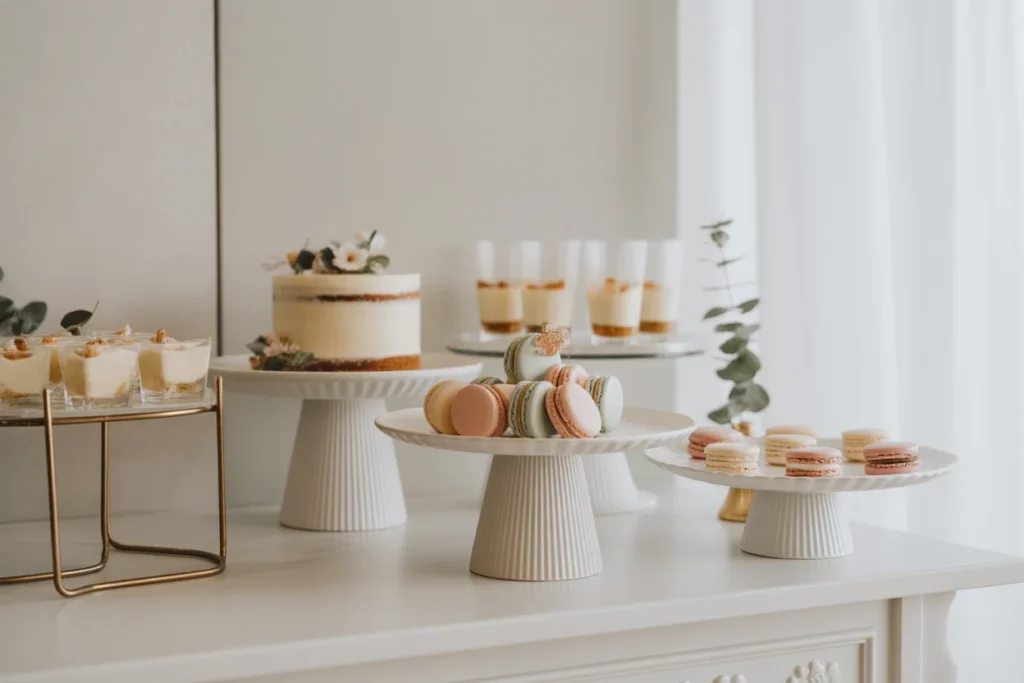 Simple Dessert Table Clean Party Setup