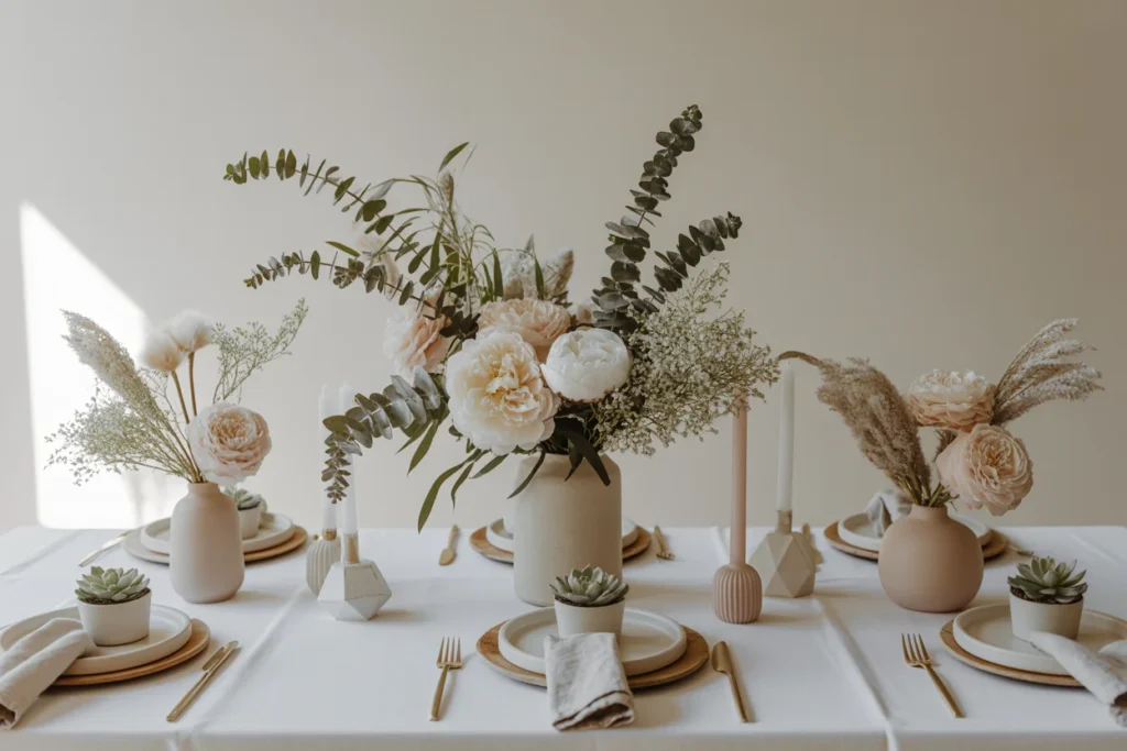 Simple Floral Decor Minimal Party Beauty