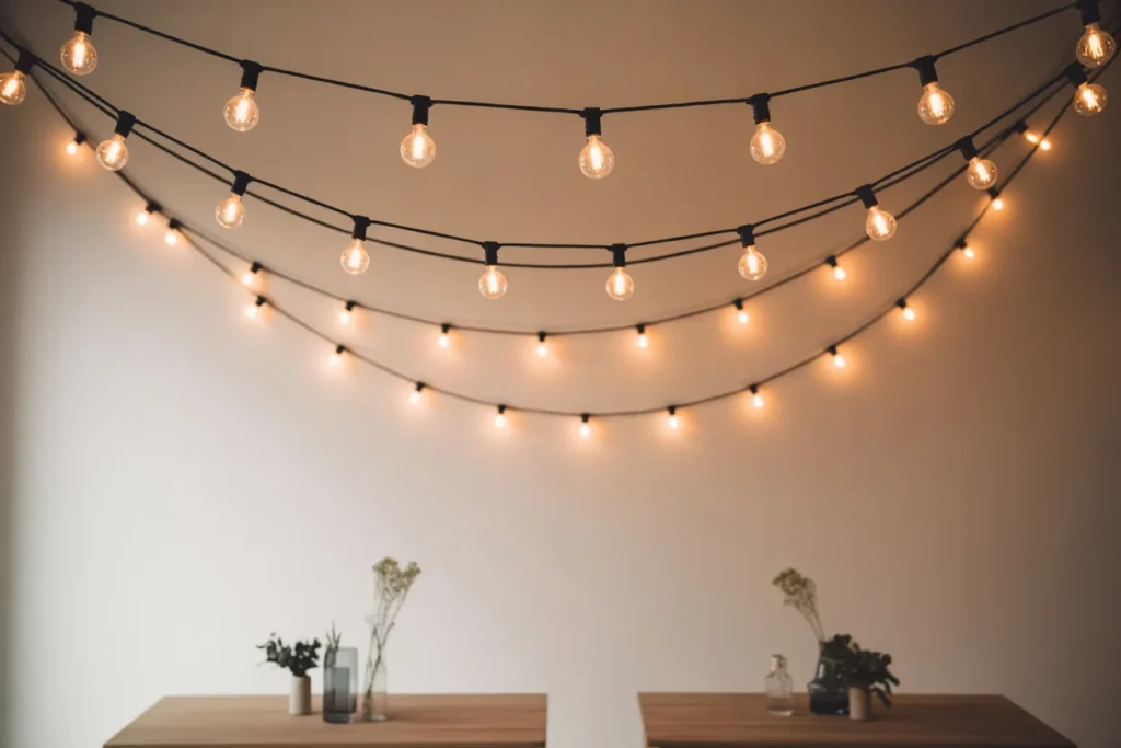 Simple Hanging Lights Soft Birthday Glow