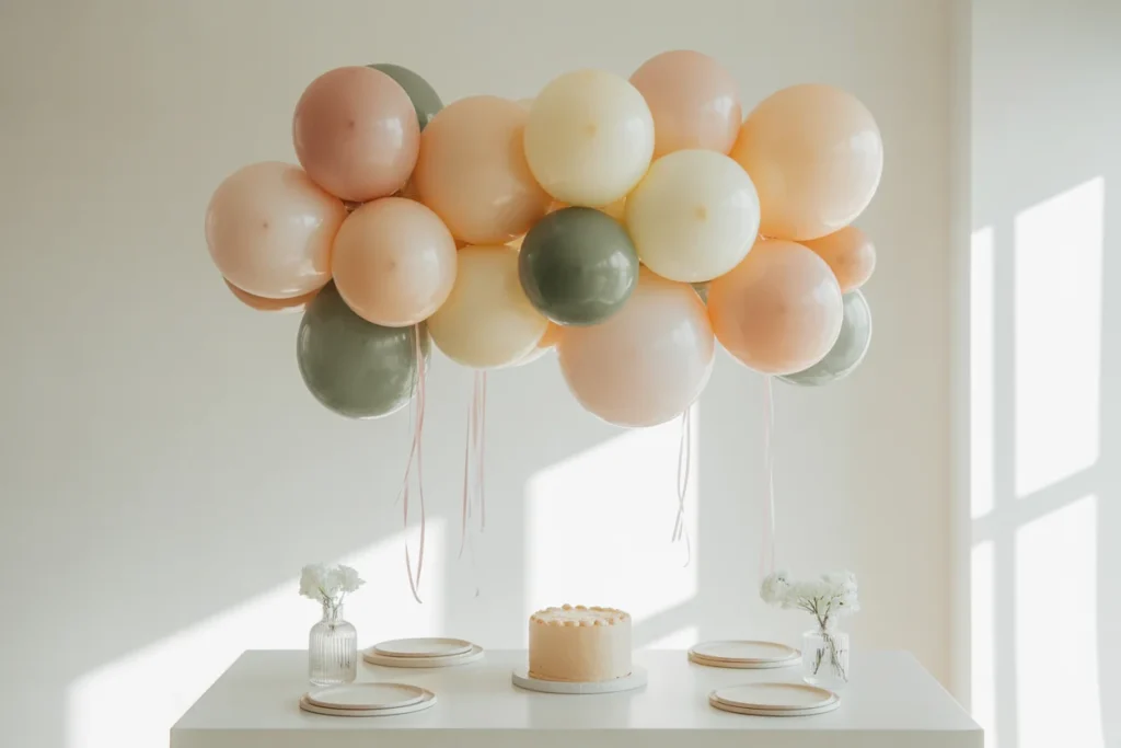 Simple Balloon Cluster Soft Party Accent